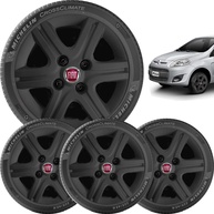 Kit 4 Calotas Fiat Palio Mille Fire Aro 13 Preto - Estilo e Proteção - imagem 1