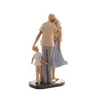 Figura Decorativa Família em Resina 15x9x28cm - Estilo Moderno para Ambientes Acolhedores - imagem 5