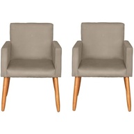 Kit 2 Poltronas Capitonê Cappuccino - Conforto e Estilo para Sala, Escritório e Recepção - imagem 2