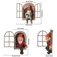 Estátuas de Gnomos de Jardim com Estilo Encantador - 2 Peças para Decoração ao Ar Livre - imagem 3