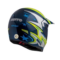 Capacete Moto Bieffe 3 Sport AZV50 Jean Azevedo - Segurança e Estilo Azul e Amarelo - imagem 5