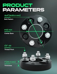 Espaçadores de Roda YHTAUTO 2,5cm 4x4: Performance e Estilo para seu Golf Cart, ATV e Veículos Off-Road - imagem 5