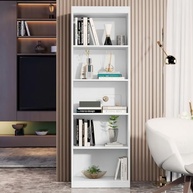 Estante Livreiro 5 Nichos Branco - Organize com Estilo e Praticidade - imagem 4