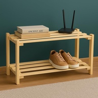 Sapateira em Madeira 2 Andares Moderna para Sala e Hall - Organize com Estilo - imagem 1