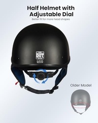 Ilm Meio Capacete Motocicleta: Estilo, Segurança e Conforto com Viseira Solar e Liberação Rápida - Aprovado DOT - imagem 5