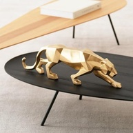 Escultura Leopardo Dourado em Polirresina - Decore com Estilo e Sofisticação - imagem 3