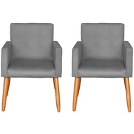 Kit com 2 Poltronas Capitonê Cinza - Conforto e Estilo para Sala, Escritório e Recepção - imagem 1