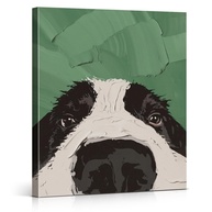 Arte de Parede Border Collie Green - Decoração Moderna com Estilo Canino - imagem 1