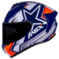 Capacete Masculino ASX Draken Pilot Azul e Vermelho - Estilo e Segurança para Sua Pilotagem - imagem 2