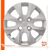 Kit 4 Calotas Aro 14 Peugeot 206 207 208 Prata Cubo Baixo Grid - Estilo e Proteção - imagem 4