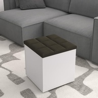 Puff Báu Banqueta Organizador - Caixa de Brinquedos com Estilo para Sala e Quarto (Marrom) - imagem 2
