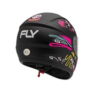 Capacete Fly F-9 HG Fiesta Preto Fosco/Color - Segurança e Estilo para Sua Moto - imagem 5