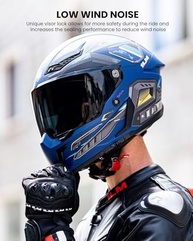 Capacete Integral ILM MF509: Segurança e Estilo para Motociclistas (Azul Ciborgue, G) - imagem 4