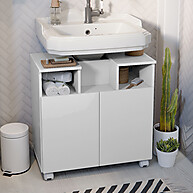 Gabinete para Pia Oasis com 2 Portas e Rodizíos – Organize seu Banheiro com Estilo - imagem 2