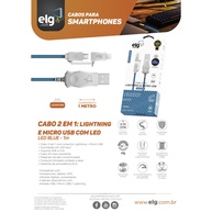 Cabo 2 em 1 iPhone/Micro USB ELG: Carregue com Estilo! - imagem 2