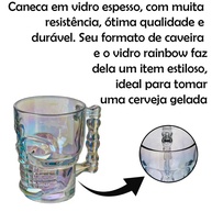 Caneca Caveira Rainbow: Chopp e Cerveja com Estilo! - imagem 2