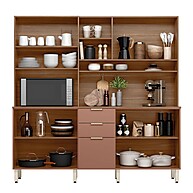 Cozinha Compacta Amora 10 Portas 2 Gavetas: Organize Sua Cozinha com Estilo - imagem 2