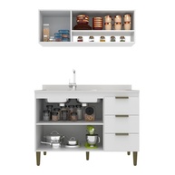 Cozinha Compacta Carol 4 Portas 3 Gavetas: Organize sua cozinha com estilo! - imagem 2