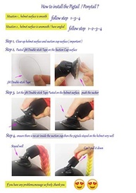 Trança de Rabo de Cavalo para Capacete com Ventosa e Laço Rosa - Estilo Único! - imagem 5