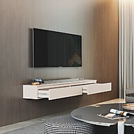 Rack Suspenso Aspen 1,35m: Organize sua TV e Eletrônicos com Estilo - imagem 2