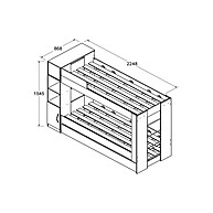 Beliche Cama Auxiliar Ditália Treliche CM-15 Preto: Otimização de Espaço com Estilo - imagem 2