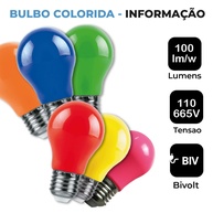 Lâmpada LED Colorida: Ilumine com Estilo! - imagem 2