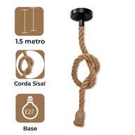 Pendente de Corda Rústico: Ilumine com Estilo! - imagem 2