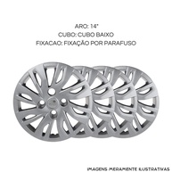 Calotas Aro 14 Prata: Ford Ka/Fiesta com Estilo! - imagem 2