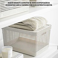 2x Cesto 20L OU Grid Bege: Organização com Estilo - imagem 2