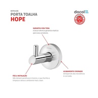Cabide para Banheiro Hope Cromado Docol: Organização com Estilo - imagem 2