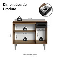 Buffet Aparador 105cm: Organize com Estilo! - imagem 2