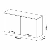 Armário Aéreo Bella 1,05m: Organize com Estilo! - imagem 2