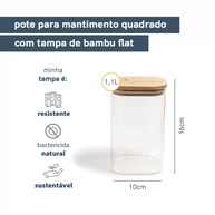 Pote de Vidro Oikos 1100ml: Organize com Estilo! - imagem 2