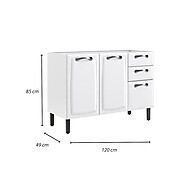 Balcão de Cozinha Itatiaia 120cm: Organize com Estilo! - imagem 2