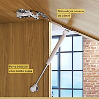 Armário Aéreo Ripado 120cm: Organize com Estilo! - imagem 2