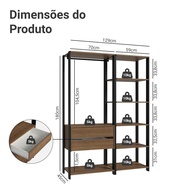 Closet Modulado Valencia 129cm: Organize com Estilo! - imagem 2