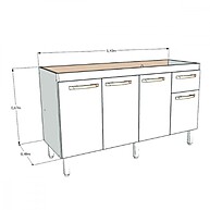 Balcão de Cozinha Flat 1,43m: Organize com Estilo! - imagem 2