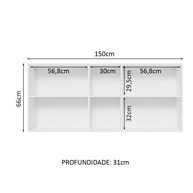 Armário Aéreo Cozinha 150cm: Organize com Estilo! - imagem 2