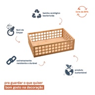 Cesto de Bambu 38cm: Organize com Estilo! - imagem 2