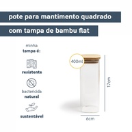 Pote de Vidro 400ml: Organize com Estilo! - imagem 2