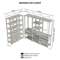 Closet Modulado Valencia 417cm: Organize com Estilo! - imagem 2