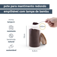 Pote de Vidro Oikos 600ml: Organize com Estilo! - imagem 2