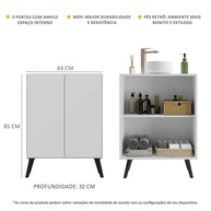 Gabinete Banheiro Retrô 63cm: Organize com Estilo! - imagem 2