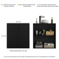 Gabinete de Banheiro Suspenso 63cm: Organize com Estilo! - imagem 2