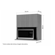 Armário de Cozinha Rainha 70cm: Organize com Estilo! - imagem 2