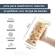 Pote de Vidro Oikos 800ml: Organize com Estilo! - imagem 2