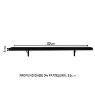 Prateleiras Cozinha Madesa 80cm: Organize com Estilo! - imagem 2