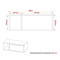 Gabinete de Banheiro Suspenso 80cm: Organize com Estilo! - imagem 2