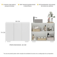 Gabinete de Banheiro 90cm: Organize com Estilo! - imagem 2