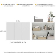Gabinete de Banheiro Suspenso 90cm: Organize com Estilo! - imagem 2